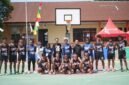 Foto bersama tim bola basket putra bersama Perbasi Kota Ternate usai mengalahkan Halmahera Tengah di laga perdana PORPROV Malut