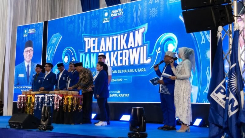 Prosesi Pelantikan dan Rapat Kerja Wilayah (Rakerwil) DPW serta DPD PAN se-Maluku Utara periode 2024–2029. || dok : Karsi/Kasedata
