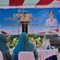 Wakil Gubernur Maluku Utara, H. Sarbin Sehe resmikan Gerakan Cepat Peduli Lingkungan Sekolah dan Gerakan Satu Rekening Satu Pelajar yang dipusatkan di SMA Negeri 3 Kota Ternate. || dok : Ilham/Kasedata