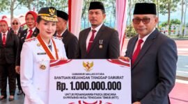 Pemprov Maluku Utara menyalurkan bantuan keuangan tanggap darurat sebesar Rp 1 miliar untuk mendukung penanganan bencana yang melanda masyarakat di Nusa Tenggara Timur (NTT). || dok : Kasedata