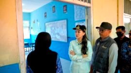 Gubernur Maluku Utara meninjau pekerjaan Revitalisasi di SMA Negeri 5 Kota Tidore Kepulauan. || dok : Kasedata