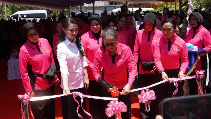 Gubernur Maluku Utara saat menghadiri peresmian fasilitas sumur bor dan Mandi, Cuci, Kakus (MCK) umum melalui program Bhayangkari Peduli. || dok : Kasedata