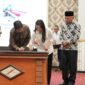 Gubernur Maluku Utara, Sherly Tjoanda menghadiri temu Sinergi Pemerintah Provinsi Maluku Utara dan Harita Nickel yang berlangsung di Aula Nuku, Kantor Gubernur Sofifi. || dok : Kasedata