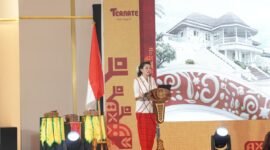 Gubernur Maluku Utara, Sherly Tjoanda resmi membuka Rapat Kerja Nasional (Rakernas) Jaringan Kota Pusaka Indonesia (JKPI) ke-XII Tahun 2026. || dok : Kasedata
