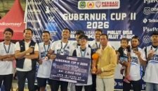 Ketua Pengurus Provinsi Persatuan Bola Basket Seluruh Indonesia (PERBASI) Maluku Utara Sarmin S. Adam, usai rangkaian pertandingan. || Foto : Kasedata.id