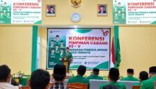 Ketua PW GP Ansor Maluku Utara, Syarif Abdullah membuka Konfercab ke-V GP Ansor Kota Ternate di Aula MTs Dufa-Dufa, Kota Ternate. || Foto : Kasedata.id