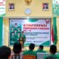 Ketua PW GP Ansor Maluku Utara, Syarif Abdullah membuka Konfercab ke-V GP Ansor Kota Ternate di Aula MTs Dufa-Dufa, Kota Ternate. || Foto : Kasedata.id