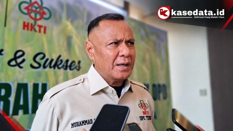 Ketua DPC Himpunan Kerukunan Tani Indonesia (HKTI) Kota Tidore Kepulauan, Muhammad Sinen. || Foto : Kasedata.id