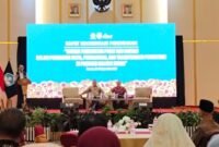 Kepala Dinas Pendidikan dan Kebudayaan Maluku Utara, Abubakar Abdullah, dalam sambutannya di Rakor Sinergi Pemerintah Pusat dan Daerah dalam Penguatan Mutu, Pemerataan, dan Transformasi Pendidikan di Malut. || Foto : Kasedata.id