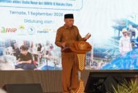 Wakil Gubernur Maluku Utata membuka kegiatan Talkshow dan Business Matching Diseminasi Kebijakan Kemitraan Usaha Nasional di Bella Hotel, Ternate. || dok : Kasedata