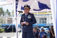 Wakil Gubernur Maluku Utara, H. Sarbin Sehe, saat membacakan amanat Menteri Perhubungan RI Dudy Purwagandhi pada upacara Hari Perhubungan Nasional (Harhubnas) 2026 di Sofifi. || Foto : Kasedata.id