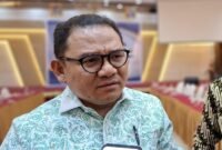 Sekretaris Pansus DPR RI, Jaelani menyampaikan keterangan pers kepada awak media. || Foto : Kasedata.id