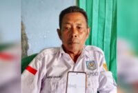 Kepala Desa Kabau Pante Murid Umamit, saat diwawancarai [dok : karno/kasedata]
