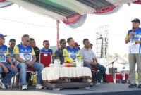 Wakil Gubernur, H. Sarbin Sehe membuka dengan resmi Kejurda Road Race Piala Gubernur Maluku Utara di Sirkuit Non-Permanen AB Andili. || Foto : Kasedata.id