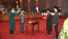 Pengucapan Sumpah/Janji Wakil Ketua DPRD Sisa Masa Jabatan 2024–2029, di Ruang Rapat Paripurna DPRD Maluku Utara. || Foto : Kasedata.id