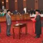 Pengucapan Sumpah/Janji Wakil Ketua DPRD Sisa Masa Jabatan 2024–2029, di Ruang Rapat Paripurna DPRD Maluku Utara. || Foto : Kasedata.id