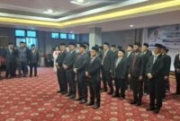 Prosesi pelantikan dipimpin Sekprov Malut, Samsuddin A. Kadir, di Ruang Rapat Lantai IV Kantor Gubernur Maluku Utara. || Foto : Kasedata.id