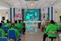 Ketua DPW PKB Maluku Utara, Jasri Usman menyampaikan sambutan dalam agenda orientasi politik usai pengukuhan Pengurus DPC PKB Kota Ternate Periode 2026–2031. || Foto : Kasedata.id