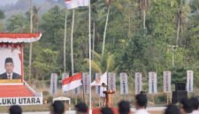 Ketua DPD Partai Gerindra Maluku Utara, Sahril Thahir secara resmi membuka Diklat Kader Laskar Partai Gerindra Angkatan Pertama Tahun 2026. || Foto : Kasedata.id