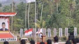 Ketua DPD Partai Gerindra Maluku Utara, Sahril Thahir secara resmi membuka Diklat Kader Laskar Partai Gerindra Angkatan Pertama Tahun 2026. || Foto : Kasedata.id