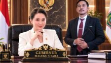 Gubernur Maluku Utara Sherly Tjoanda Laos bersama Kepala BKD Maluku Utara Zulkifli Bian. || Foto : Edit Kasedata.id