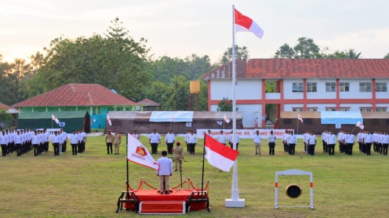 Diklat Laskar Gerindra Maluku Utara angkatan perdana resmi berakhir pada Selasa (20/10/2026). || Foto : Kasedata.id
