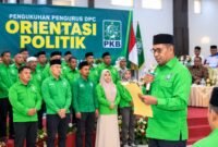 Pengukuhan Pengurus DPC PKB Halmahera Utara periode 2026–2031 yang dirangkaikan dengan Orientasi Politik dan Musyawarah Kerja Cabang (Muskercab). || Foto : Kasedata.id