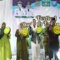 Pemukulan rebana bersama oleh Gubernur Sherly, Ketua PW Muslimat NU Maluku Utara, dewan juri sebagai tanda berakhirnya Festival Rebana Qasidah IV tahun 2026. || Foto : Kasedata.id