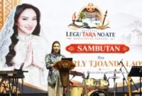 Gubernur Maluku Utara, Sherly Tjoanda Laos saat menutup Festival Legu Tara No Ate dan Musabaqah Tilawatil Quran (MTQ) Jaziratul Mulk di halaman Kedaton Kesultanan Ternate. || Foto : Kasedata.id