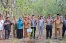 Gunernur Maluku Utara Sherly Tjoanda Laos bersama Wakil Menteri Kehutanan Rohmat Marzuki, Wakil Menteri PPPA Veronica Tan, Wali Kota Ternate, Kapolda dan Danramil 152/Baabullah usai melaksanakan kegiatan penanaman bibit pala di kawasan wisata hutan Pulo Tareba. || Foto : Kasedata.id