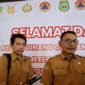 Kepala Pelaksana BPBD Maluku Utara, Fehby Alting didampingi Sekretaris BPBD Risval Tri Budiyanto. || Foto : Kasedata.id
