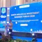 Kepala DPMPTSP Provinsi Maluku Utara, Dr. Nirwan M.T. Ali, saat menyampaikan sambutan pada peluncuran North Moluccas Business Forum 2026 di Bella Hotel, Ternate. || Foto : Kasedata.id