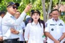 Kunjungan kerja Menteri PU, Dody Hanggodo ke Maluku Utara. Ia turut meninjau pekerjaan pengeboran air baku di Gurabunga, Kota Tidore. || Foto : Kasedata.id
