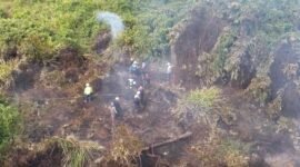 Penanganan Karhutla yang dipimpin oleh Pemdes Kawasi (Istimewa)