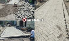 Pekerjaan Jalan Paving Kayu Merah Ternate Tinggal Finishing