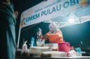 Aktivitas ekonomi pelaku UMKM di Festival Harmoni Obi (FHO) 2026.